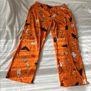 Kids Halloween Pajama Pants - Orange